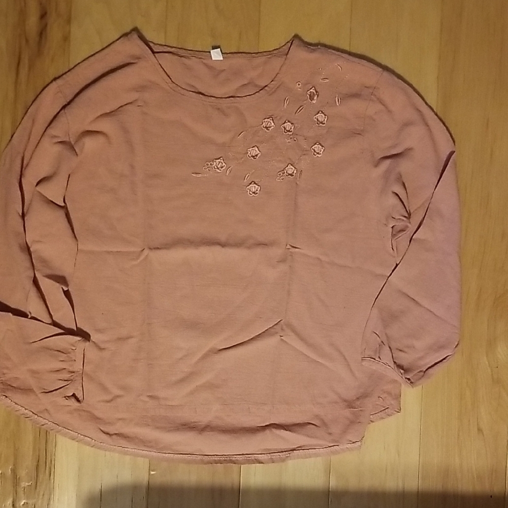 Women's Embroidered Pink Top